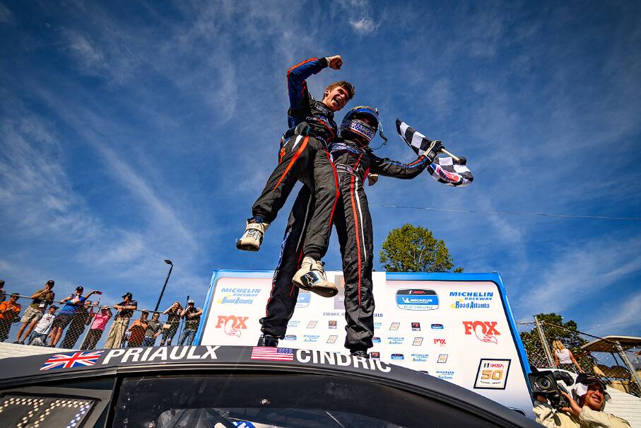 The No. 15 Multimatic Motorsports Mustang GT4 won in the IMSA Michelin Pilot Challenge. The No. 15 Multimatic Motorsports Mustang GT4 won in the IMSA Michelin Pilot Challenge.